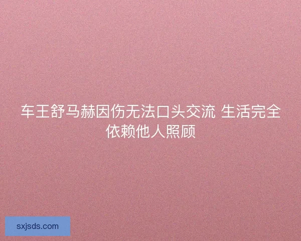 车王舒马赫因伤无法口头交流 生活完全依赖他人照顾